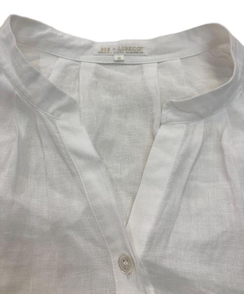 23区（ニジュウサンク）23区 (ニジュウサンク) LIBECO (リベコ) 洗える タックスリーブ シャツ　BLWOGM0511 ホワイト サイズ:38の古着・服飾アイテム