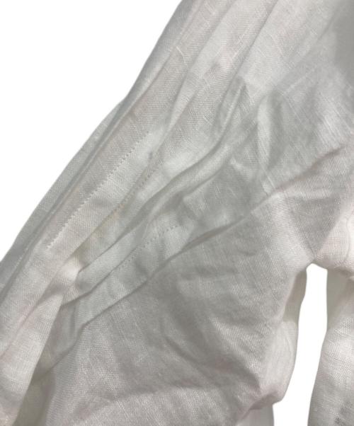 23区（ニジュウサンク）23区 (ニジュウサンク) LIBECO (リベコ) 洗える タックスリーブ シャツ　BLWOGM0511 ホワイト サイズ:38の古着・服飾アイテム