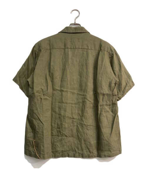 GUY ROVER（ギローバー）GUY ROVER (ギローバー) FORTELA (フォルテラ) リネンオープンカラーシャツ　231340 グリーン サイズ:T12の古着・服飾アイテム