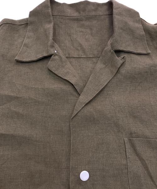 GUY ROVER（ギローバー）GUY ROVER (ギローバー) FORTELA (フォルテラ) リネンオープンカラーシャツ　231340 グリーン サイズ:T12の古着・服飾アイテム