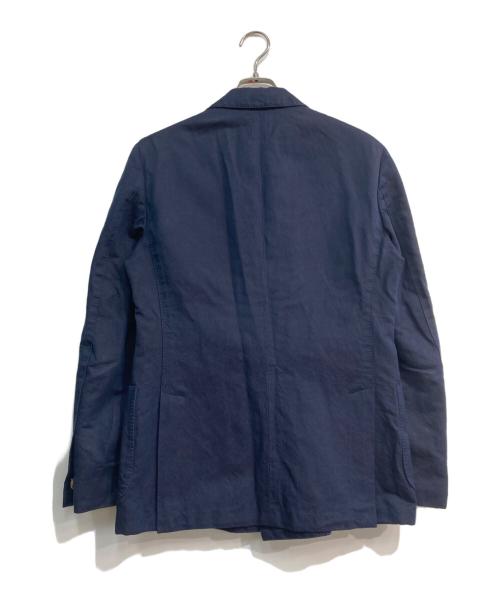 LARDINI（ラルディーニ）LARDINI (ラルディーニ) コットンリネンダブルブレストジャケット ネイビー サイズ:46の古着・服飾アイテム