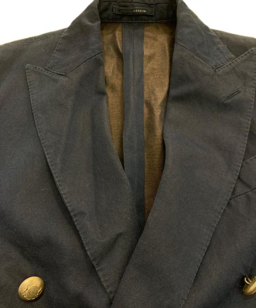 LARDINI（ラルディーニ）LARDINI (ラルディーニ) コットンリネンダブルブレストジャケット ネイビー サイズ:46の古着・服飾アイテム
