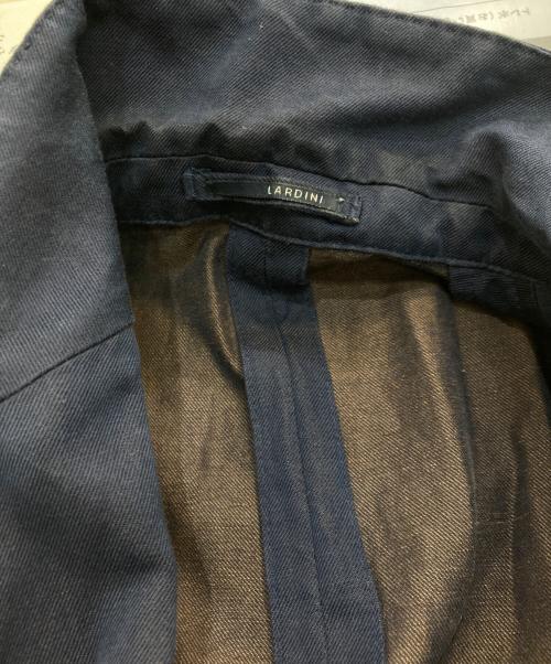 LARDINI（ラルディーニ）LARDINI (ラルディーニ) コットンリネンダブルブレストジャケット ネイビー サイズ:46の古着・服飾アイテム