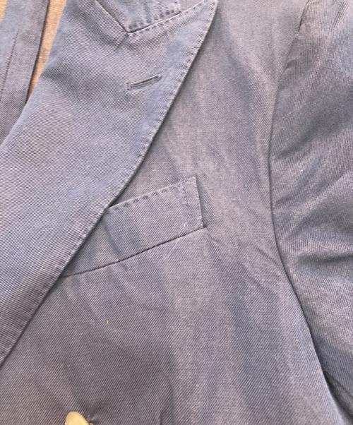 LARDINI（ラルディーニ）LARDINI (ラルディーニ) コットンリネンダブルブレストジャケット ネイビー サイズ:46の古着・服飾アイテム