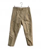 BEAMS PLUSビームスプラス）の古着「1 Pleat 80/3 Twill　38-23-0111-874」｜ベージュ