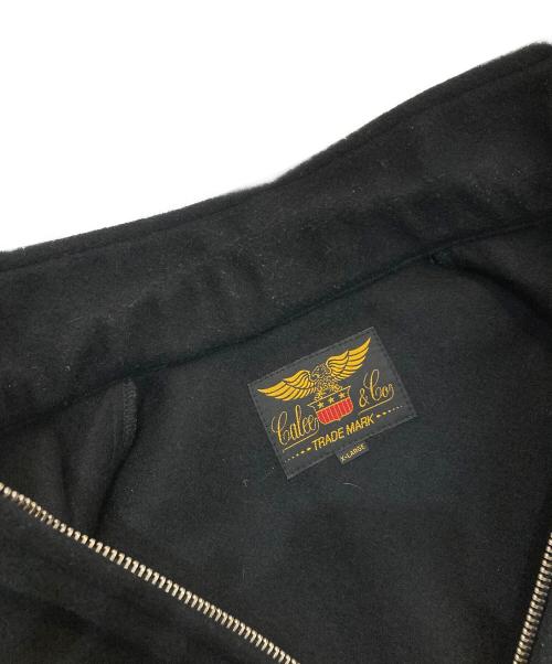 CALEE（キャリー）CALEE (キャリー) MELTON WOOL SPORTS TYPE JACKET　CL-23AW056 ブラック サイズ:Lの古着・服飾アイテム