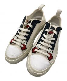 MONCLER（モンクレール）の古着「キャンバスローカットスニーカー」｜ホワイト