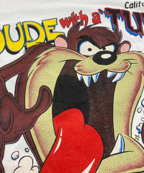 FRUIT OF THE LOOM（フルーツオブザルーム）FRUIT OF THE LOOM (フルーツオブザルーム) LOONEY TUNES (ルーニーチューンズ) プリントTシャツ 90‘S  ホワイト サイズ:XLの古着・服飾アイテム