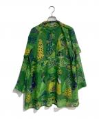 TOKUKO1erVOLトクコプルミエヴォル）の古着「総柄プルオーバーシャツ　5032261」｜グリーン