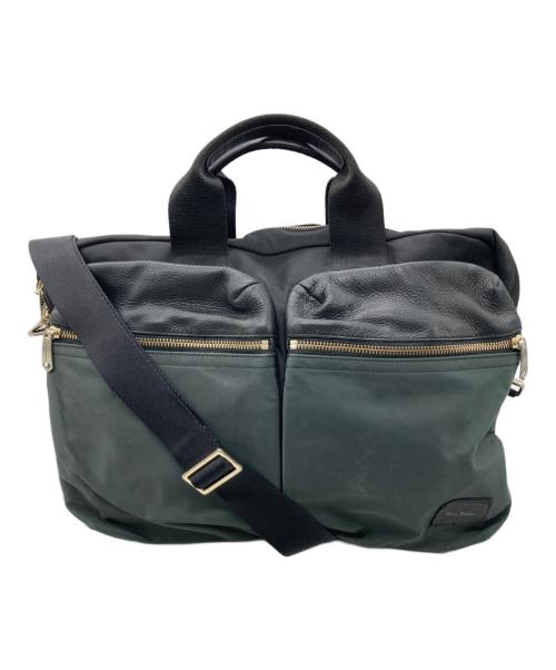 PAUL SMITH（ポールスミス）Paul Smith (ポールスミス) 2WAYブリーフケース ブラック×グリーン サイズ:-の古着・服飾アイテム