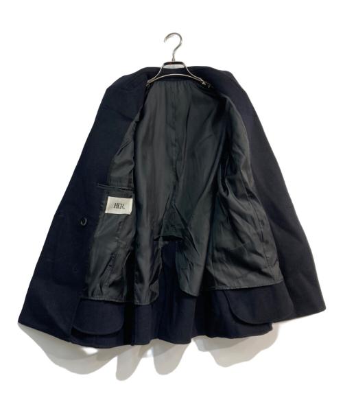 her（ハー）her (ハー) カシミヤブレンドオーバージャケット　7044103 ネイビー サイズ:Freeの古着・服飾アイテム