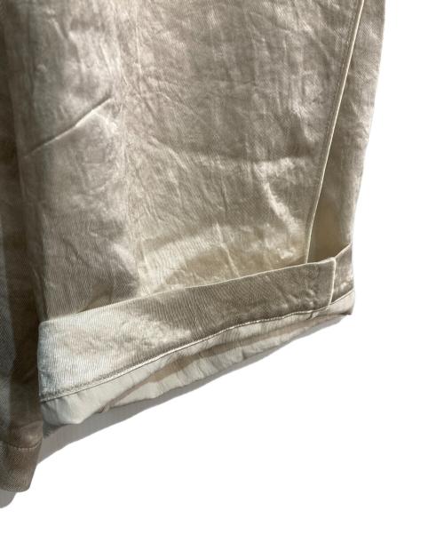Demi-Luxe Beams（デミルクス ビームス）Demi-Luxe BEAMS (デミルクス ビームス) アセテートツイルワイドパンツ　64-23-1174-480 ベージュ サイズ:36 未使用品の古着・服飾アイテム