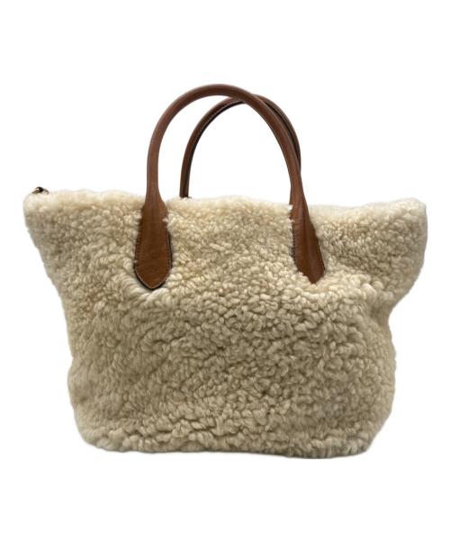 POLO RALPH LAUREN（ポロ・ラルフローレン）POLO RALPH LAUREN (ポロ・ラルフローレン) BELLPORT TOTE アイボリー×ブラウンの古着・服飾アイテム