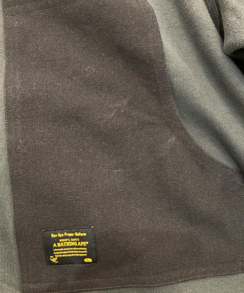 A BATHING APE（ア ベイシング エイプ）A BATHING APE (ア ベイシング エイプ) カモフラ切り替えジップパーカー　001ZPF301011X カーキ サイズ:Lの古着・服飾アイテム