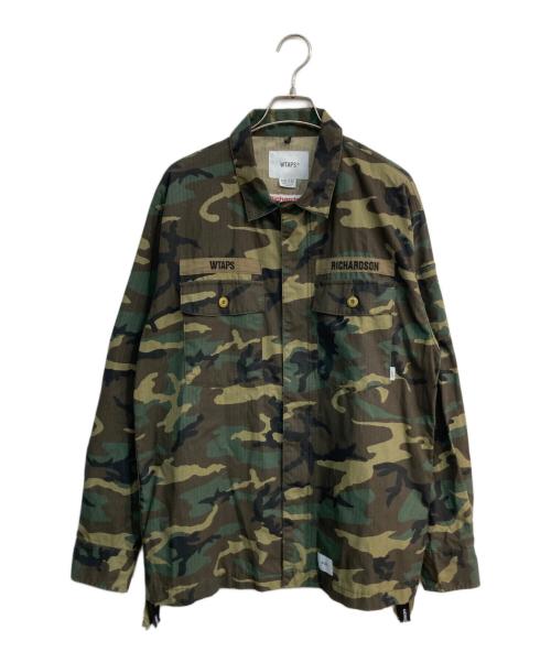 WTAPS（ダブルタップス）WTAPS (ダブルタップス) Richardson (リチャードソン) BUDS RIPSTOP L/S CAMO　202BRRID カーキ×ブラウン サイズ:03の古着・服飾アイテム
