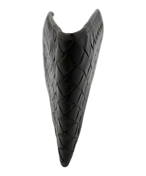 BOTTEGA VENETA（ボッテガベネタ）BOTTEGA VENETA (ボッテガベネタ) イントレチャート二つ折り財布　113112V4651 ブラウンの古着・服飾アイテム