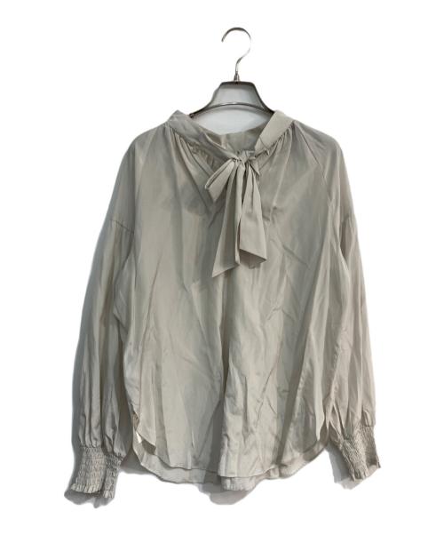 TIARA（ティアラ）TIARA (ティアラ) ヴィンテージサテンブラウス　A0133FB ベージュ サイズ:Free 未使用品の古着・服飾アイテム