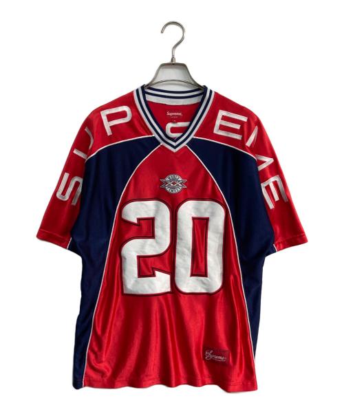 SUPREME（シュプリーム）Supreme (シュプリーム) Paneled Football Jersey	20AW  レッド サイズ:Mの古着・服飾アイテム