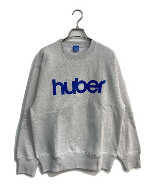 Huber Store（ヒューバーストア）Huber Store (ヒューバーストア) プリンターロゴクルーネックスウェット グレー サイズ:Sの古着・服飾アイテム