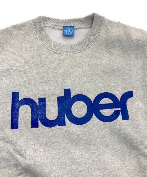 Huber Store（ヒューバーストア）Huber Store (ヒューバーストア) プリンターロゴクルーネックスウェット グレー サイズ:Sの古着・服飾アイテム
