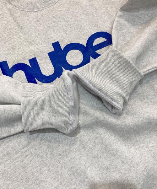 Huber Store（ヒューバーストア）Huber Store (ヒューバーストア) プリンターロゴクルーネックスウェット グレー サイズ:Sの古着・服飾アイテム