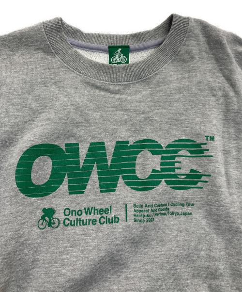 ono wheel（オノホイール）ono wheel (オノホイール) OWCC クルーネックスウェット グレー サイズ:Mの古着・服飾アイテム