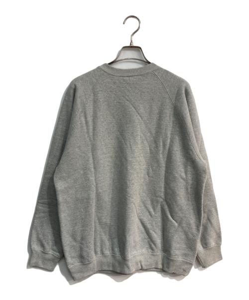 NEVVER（ニューアー）NEVVER (ニューアー) BROCHURE (ブローシュアー) クルーネックスウェット グレー サイズ:Mの古着・服飾アイテム