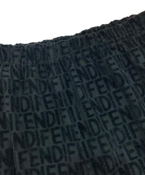 FENDI（フェンディ）FENDI (フェンディ) パイル地ロゴスカート　16-421 ブラック サイズ:40の古着・服飾アイテム