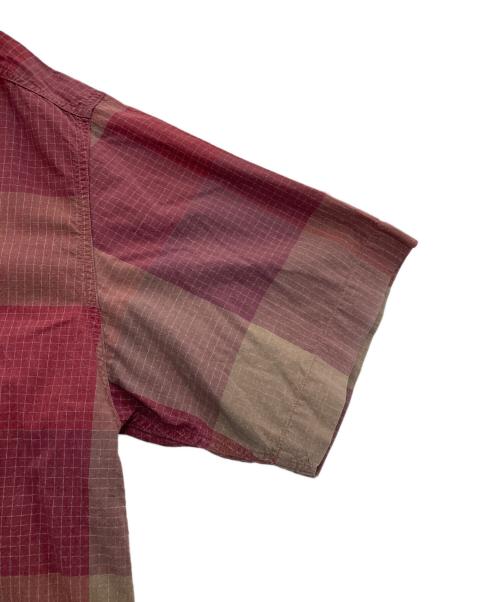 C.P COMPANY（シーピーカンパニー）C.P COMPANY (シーピーカンパニー) チェック半袖シャツ　イタリア製 レッド×ブラウン サイズ:4の古着・服飾アイテム