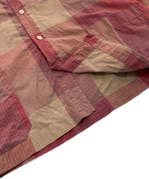 C.P COMPANY（シーピーカンパニー）C.P COMPANY (シーピーカンパニー) チェック半袖シャツ　イタリア製 レッド×ブラウン サイズ:4の古着・服飾アイテム