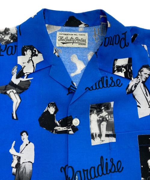 WACKO MARIA（ワコマリア）WACKO MARIA (ワコマリア) ROCKABILLY HAWAIIAN SHIRT S/S　17SS ブルー サイズ:Lの古着・服飾アイテム