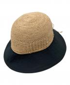 HELEN KAMINSKIヘレンカミンスキー）の古着「Kalola ラフィアハット」｜ベージュ×ブラック