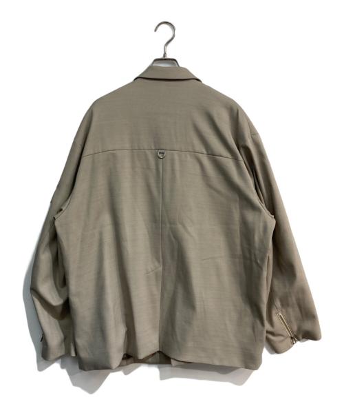 MAISON SPECIAL（メゾンスペシャル）MAISON SPECIAL (メゾンスペシャル) ライムオーバーフロントジップミリタリーツイルテーラードジャケット　11231111202 ベージュ サイズ:02の古着・服飾アイテム