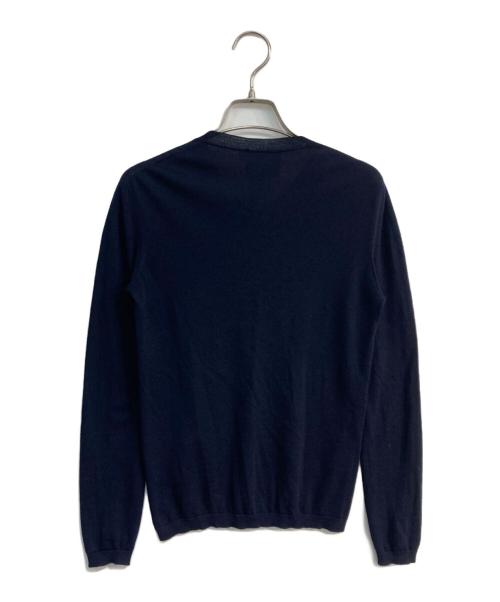 JIL SANDER（ジルサンダー）JIL SANDER (ジルサンダー) Vネックニット　KW754010 WY220708 ネイビー サイズ:34の古着・服飾アイテム