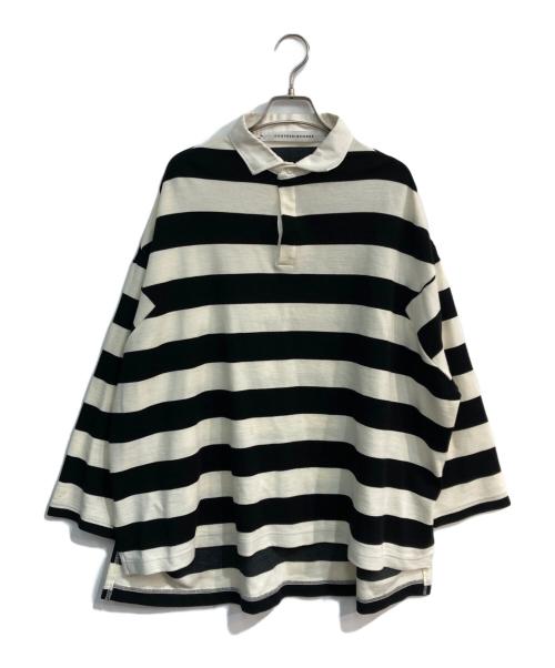 COGTHEBIGSMOKE（コグザビッグスモーク）COGTHEBIGSMOKE (コグザビッグスモーク) IVY RUGBY JERSEY　9101-156-915-1 ホワイト×ブラック サイズ:-の古着・服飾アイテム