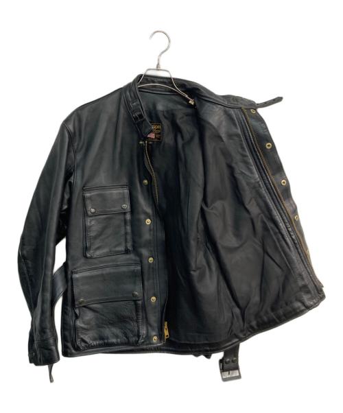 VANSON（バンソン）VANSON (バンソン) TTレザーモーターサイクルジャケット　0777B13 ブラック サイズ:38の古着・服飾アイテム