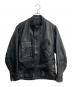 VANSON（バンソン）の古着「TTレザーモーターサイクルジャケット　0777B13」｜ブラック