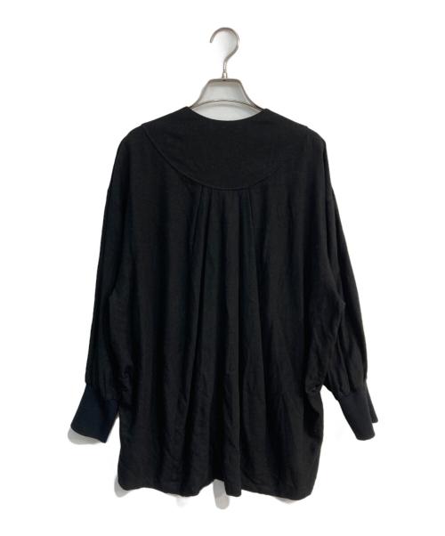 Ayane（アヤネ）ayane (アヤネ) レーヨン麻タックシャツ　832613 ブラック サイズ:38の古着・服飾アイテム