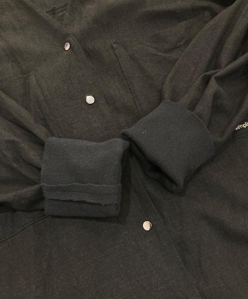 Ayane（アヤネ）ayane (アヤネ) レーヨン麻タックシャツ　832613 ブラック サイズ:38の古着・服飾アイテム