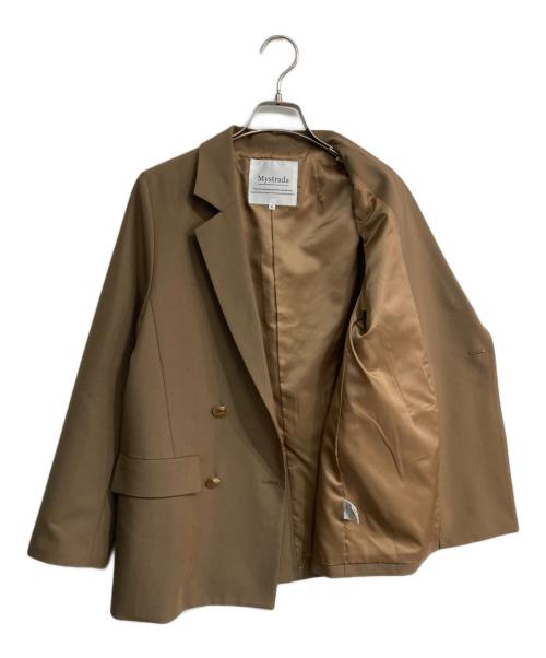 Mystrada（マイストラーダ）Mystrada (マイストラーダ) ライトテーラードジャケット　34347300 ブラウン サイズ:36の古着・服飾アイテム
