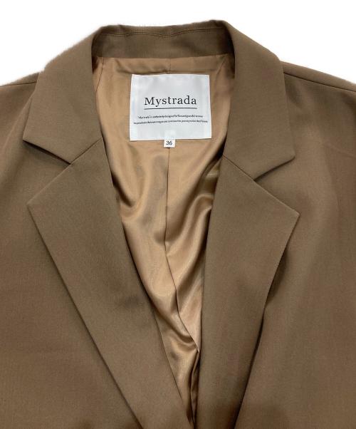 Mystrada（マイストラーダ）Mystrada (マイストラーダ) ライトテーラードジャケット　34347300 ブラウン サイズ:36の古着・服飾アイテム