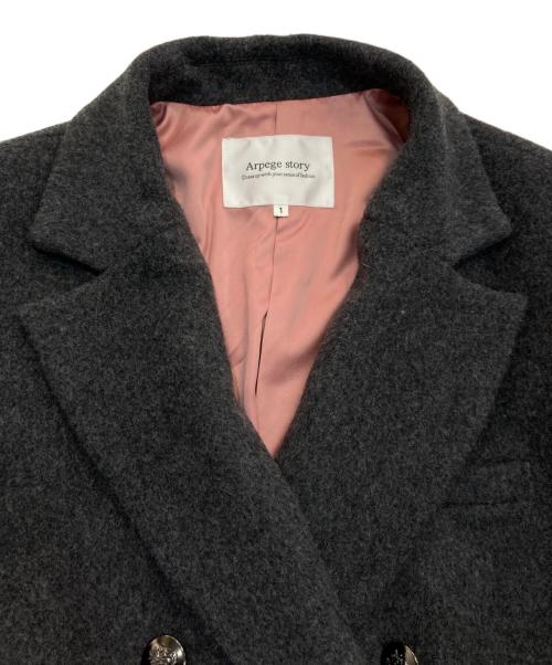ARPEGE STORY（アルページュストーリー）ARPEGE STORY (アルページュストーリー) ダブルジャケット　14323963 グレー サイズ:1の古着・服飾アイテム