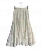CADUNEカデュネ）の古着「ティアードスカート　74332160」｜アイボリー