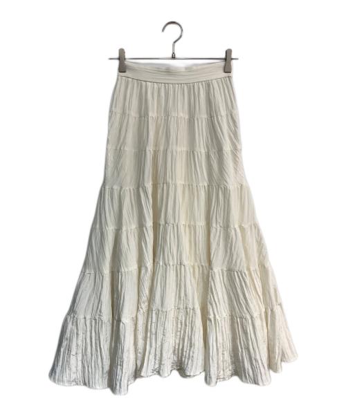 CADUNE（カデュネ）CADUNE (カデュネ) ティアードスカート　74332160 アイボリー サイズ:34の古着・服飾アイテム
