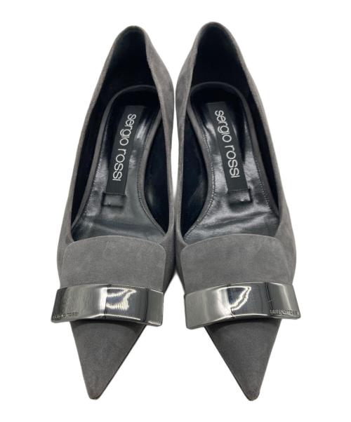 sergio rossi（セルジオロッシ）sergio rossi (セルジオロッシ) sr1 スウェードパンプス グレー サイズ:36 1/2の古着・服飾アイテム