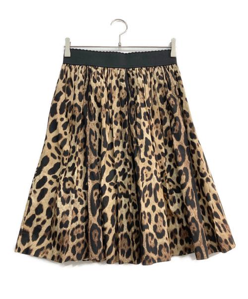 DOLCE & GABBANA（ドルチェ＆ガッバーナ）DOLCE & GABBANA (ドルチェ＆ガッバーナ) レオパードスカート ブラウン サイズ:40の古着・服飾アイテム