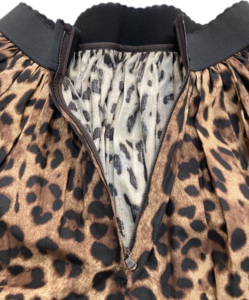 DOLCE & GABBANA（ドルチェ＆ガッバーナ）DOLCE & GABBANA (ドルチェ＆ガッバーナ) レオパードスカート ブラウン サイズ:40の古着・服飾アイテム