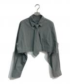 MAISON SPECIALメゾンスペシャル）の古着「ネクタイショートシャツ　21231315208」｜グレー