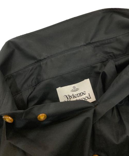 Vivienne Westwood（ヴィヴィアンウエストウッド）Vivienne Westwood (ヴィヴィアンウエストウッド) オーブ刺繍ロングスリーブシャツ　12-01-881020 ブラック サイズ:40の古着・服飾アイテム
