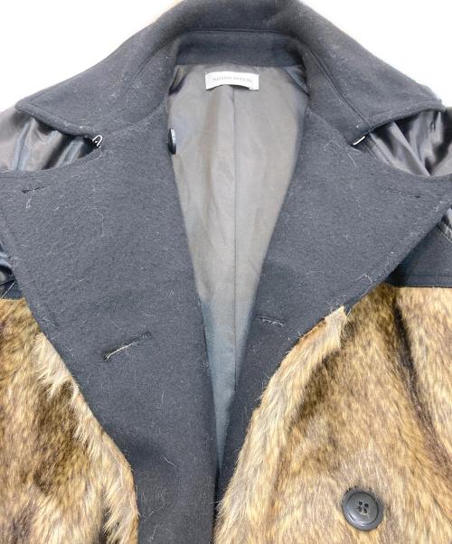 MAISON SPECIAL（メゾンスペシャル）MAISON SPECIAL (メゾンスペシャル) 切替デザインロングコート ブラック×ブラウン サイズ:ｆｒｅｅの古着・服飾アイテム